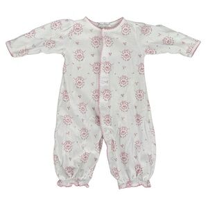 Kissy Kissy Pink Ballet Tutu Print Convertible Playsuit Gown Preemie Pima Cotton